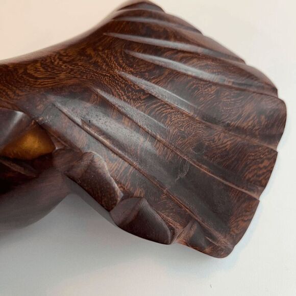 Mid Century Carved Wood Sea Shell Conch - Picture 3 of 9